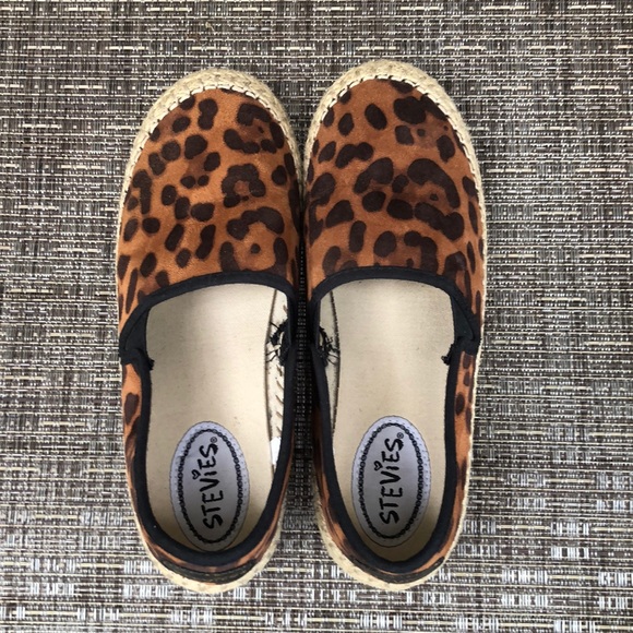 Stevies girls slip on animal print brown&tan shoes - Picture 7 of 8